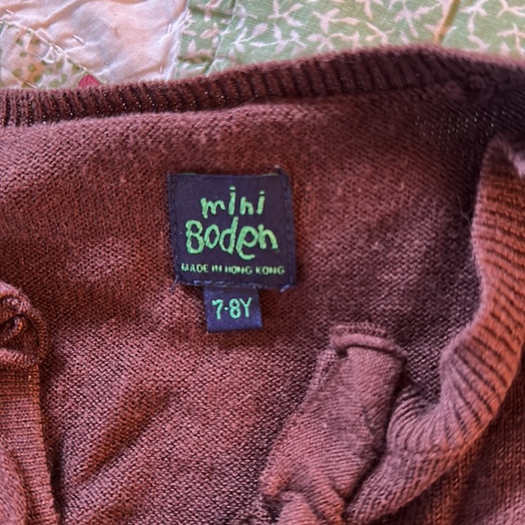 Brown Mini Boden Cardigan Sweater Size 7-8y - Picture 2 of 3